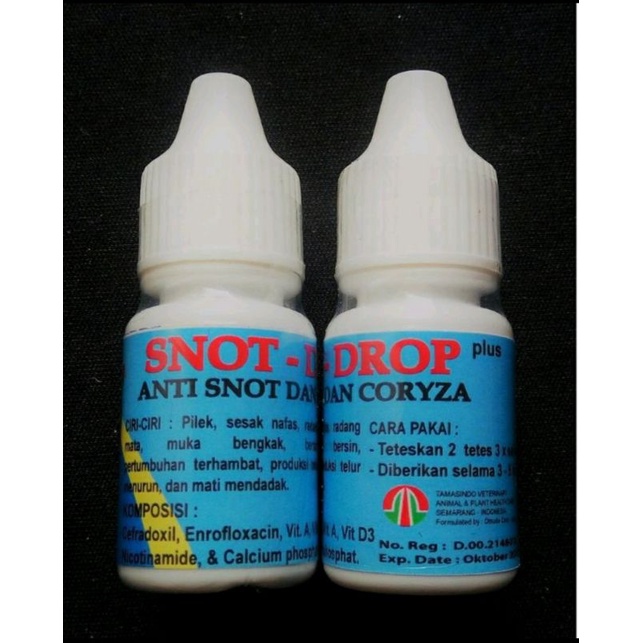 SNOT DROP PLUS OBAT ANTI SNOT CORYZA AYAM MERPATI BURUNG UNGGAS 15ML nafsu makan kaki lemas