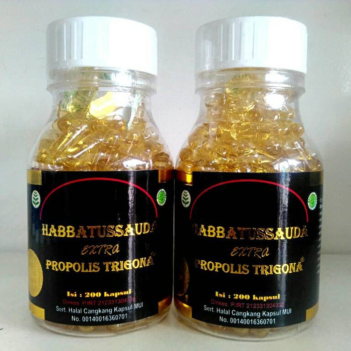 Habbatussauda Extra Propolis Trigona UMS 200 Kapsul 200kps UMS