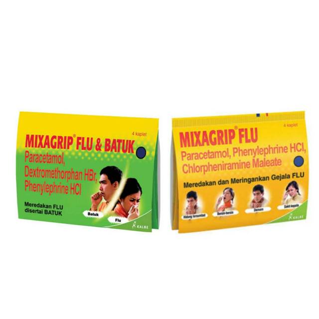 MIXAGRIF Flu &amp; Flu dan Batuk 1 STRIP @ 4 Tablet