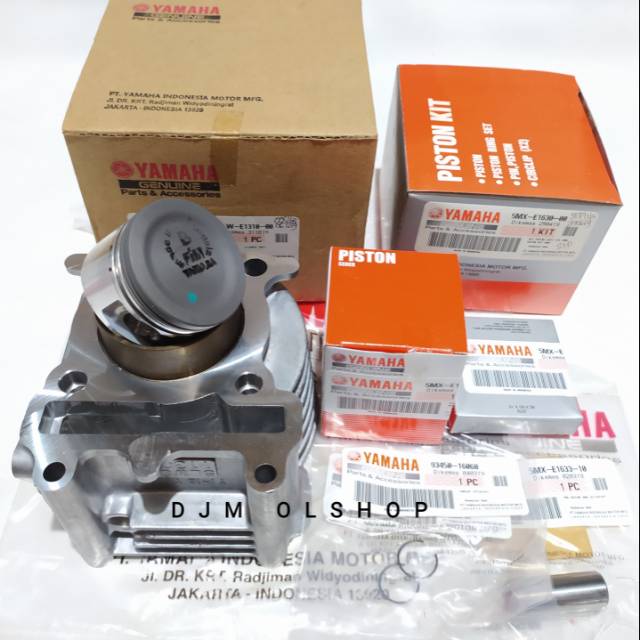 Paket Blok Seher Piston Kit Mio Sporty Nouvo 5VD Asli Yamaha YGP Bonus Paking Top Set Asta