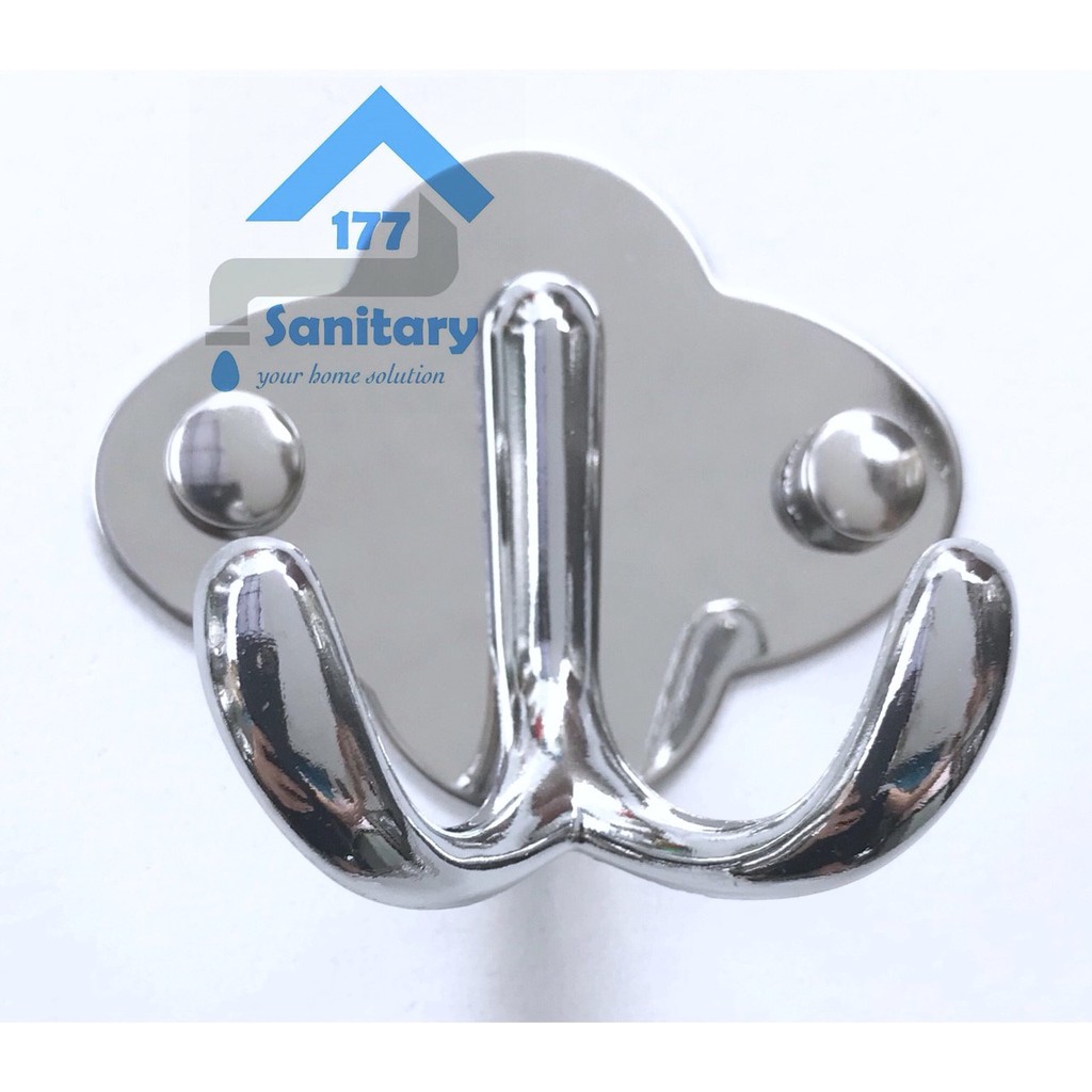 Kapstok stainless Minimalis 2 kait Murah AP- gantungan stainles single 2kait hook hanger hook hooks stenlis /E50