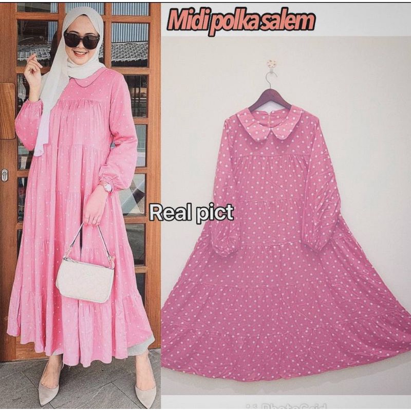 Daster Ghina Midi Homey Dress Fenominal Kekinian Baju Wanita Viral