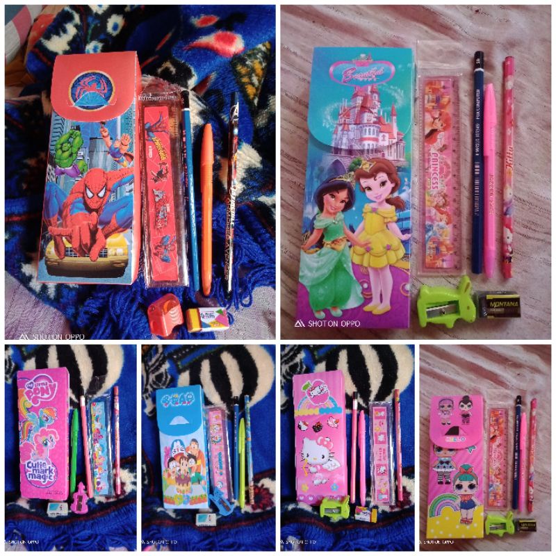 

Paket alat tulis anak 7 in 1 komplit murah