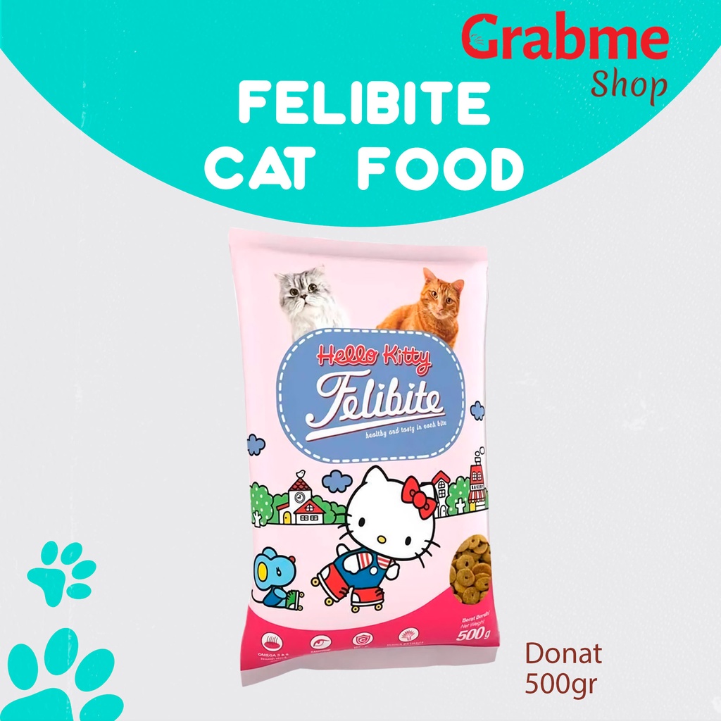 Makanan Kucing Felibite Hello Kitty 500gr Bentuk Donat