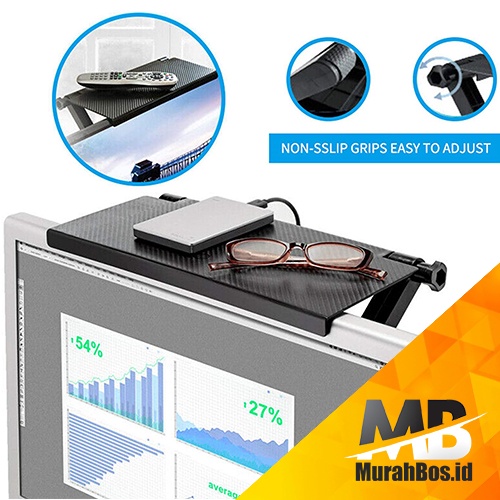 (LEBIH BESAR) 678 Rak Atas TV Tempat Remot, Antena, Modem - Holder Dudukan STB Set Top Box Televisi Screen Top Shelf