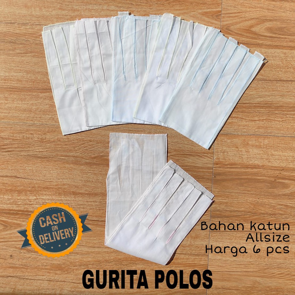 1 LUSIN (12 pcs) Gurita bayi PUTIH POLOS perlengkapan bayi lahir