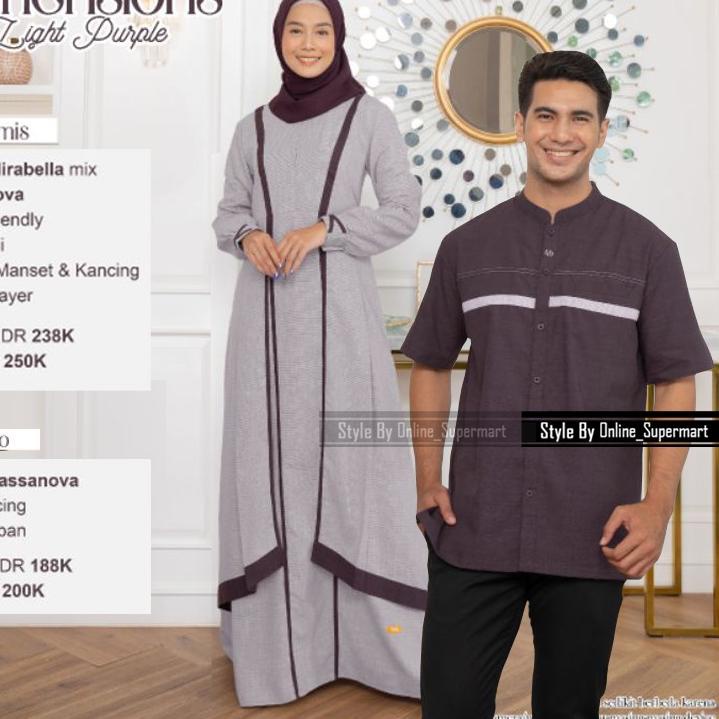 Stok terbatas.. Gamis Couple 2022 Keluarga Nibras Dimension