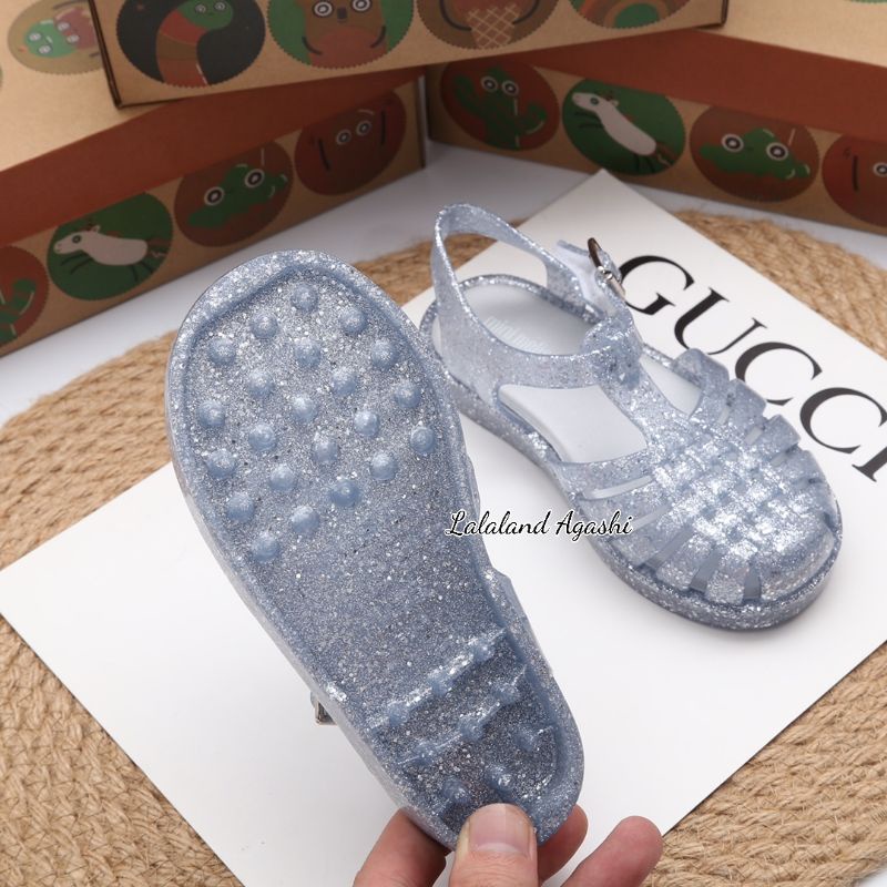 sepatu minimelissa possesion silver glitter/sepatu anak melissa/sepatu possesion melissa/sepatu anak cewek/sepatu Melissa anak