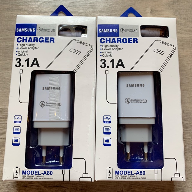 Charger A80 handphone 3A / charger 3.0 qualcomm quick charger Samsung