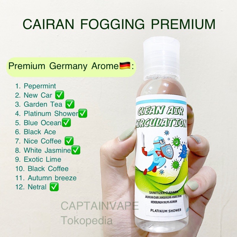 Cairan fogging mobil SNI efektif membunuh bakteri kuman Foodgrade 100ml [LAB TESTED]