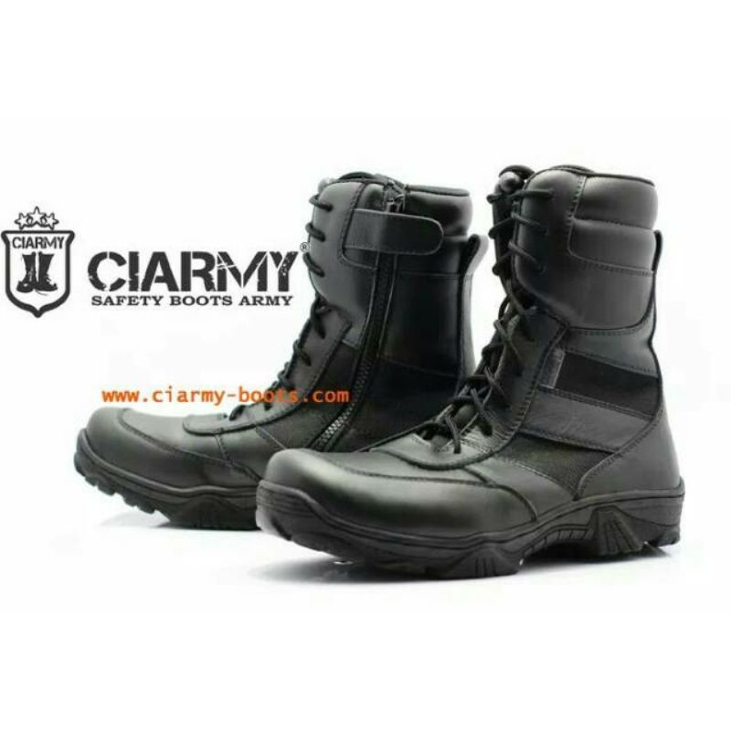 Sepatu pdl tni polri security satpam pol pp kulit kilap ciarmy type c070