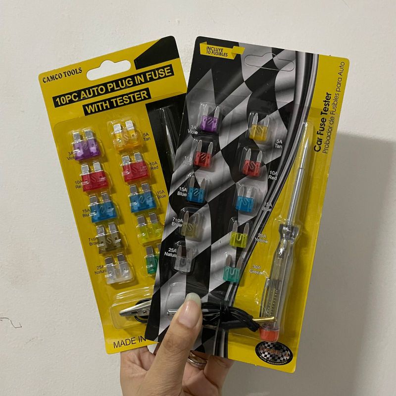 TES PEN TEST PEN OTOMOTIF 12 VOLT DENGAN 10 PCS SEKRING