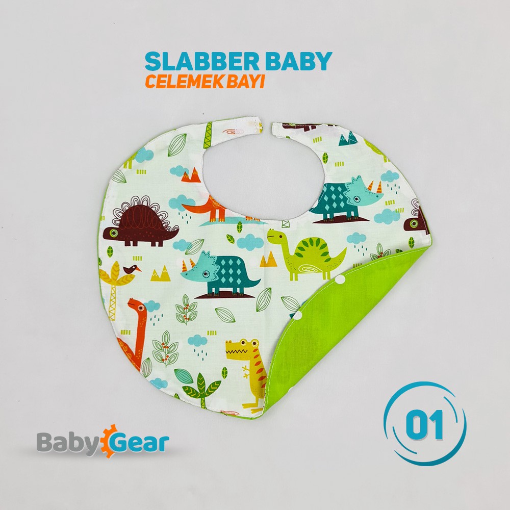 Slabber Bayi / Celemek Bayi  / Apron Bayi Dua Lapis