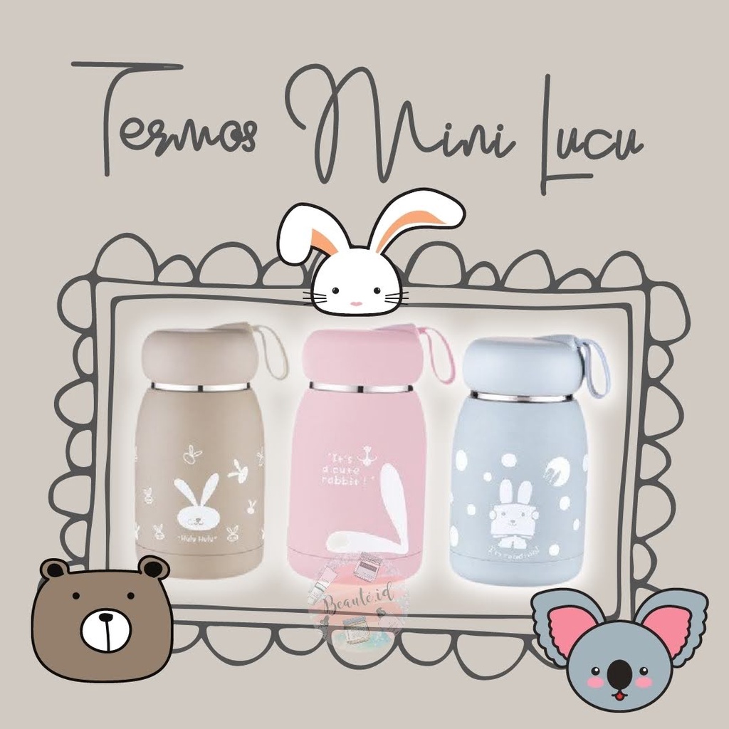 Botol Minum Termos Kopi Teh Susu Thermos Mini Tumbler Lucu Anak Dewasa Aestethic Cute Gift Bottle Stainless Steel - 320ml