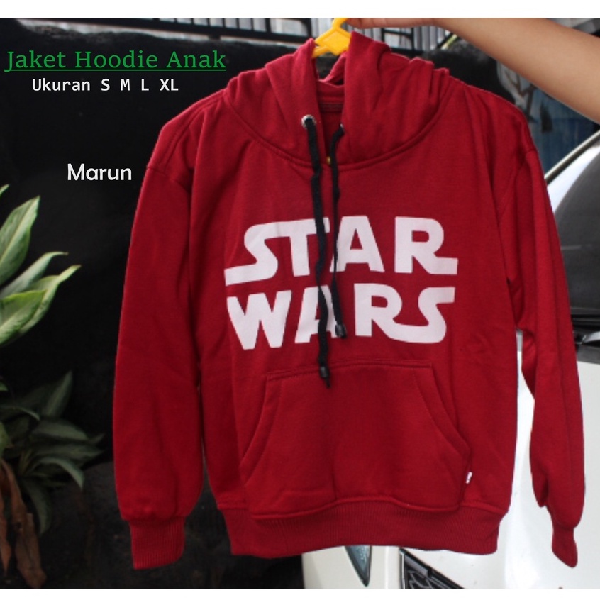 JAKET ANAK SWEATER HOODIE SABLON STARWARS KEKINIAN TERBARU BAHAN FLEECE USIA 2TAHUN SAMPAI 12TAHUN LAKI LAKI PEREMPUAN