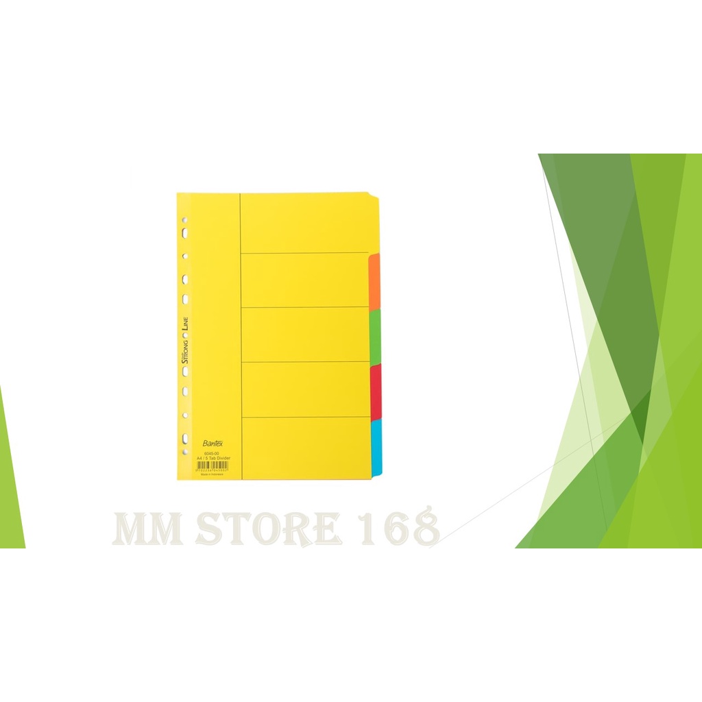 

Divider / Pembatas File Bahan Karton Merk Bantex Type 6045 Ukuran A4