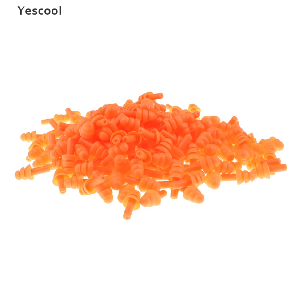 Yescool 20Pcs Ear Plug Silikon Anti Bising Nyaman Untuk Belajar Tidur