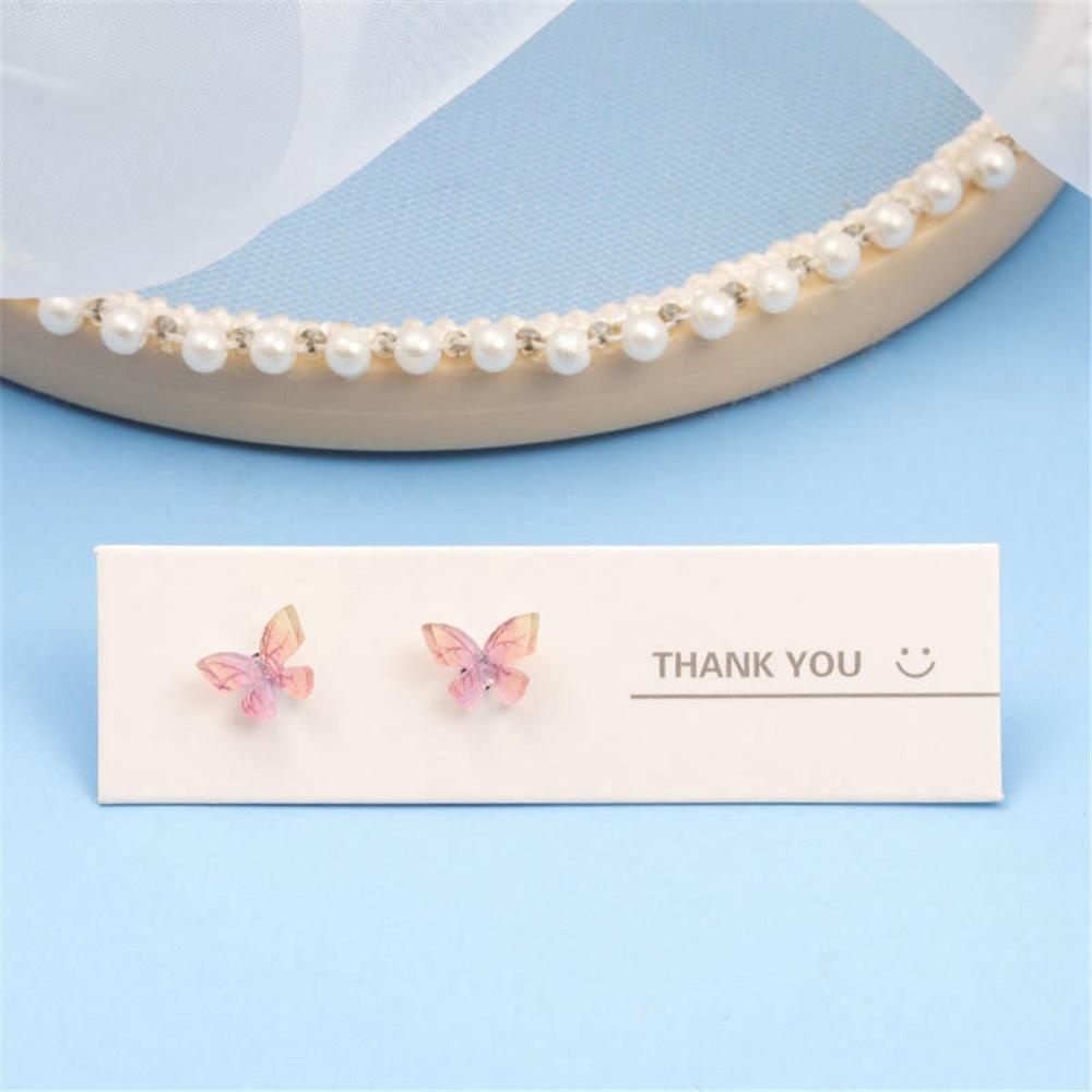 R-flower Butterfly Stud Earrings Wanita Pesta 3D Minimalis Temperamen Shiny Earring