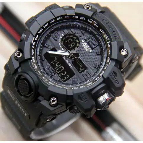 FREE ONGKIR !!! G-Shock Casio GWG1000 Full Black / Hitam jam tangan pria dual time outdoor keren