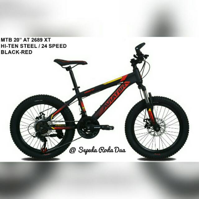 Sepeda Gunung/MTB 20" Aviator steel AT 2689 XT