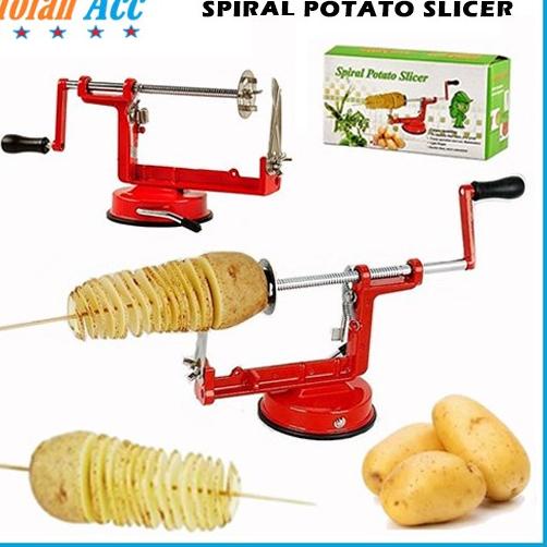 Super Quality Spiral Potato Slicer Chips Pengiris Pemotong Serutan Parutan Putar Ulir Keripik Kentang Ubi Singkong