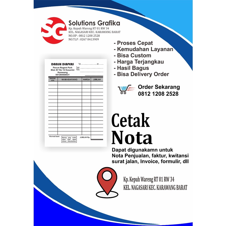 

Nota Costum 1 Rangkap FREE COSTUM NAMA TOKO/OLSHOP