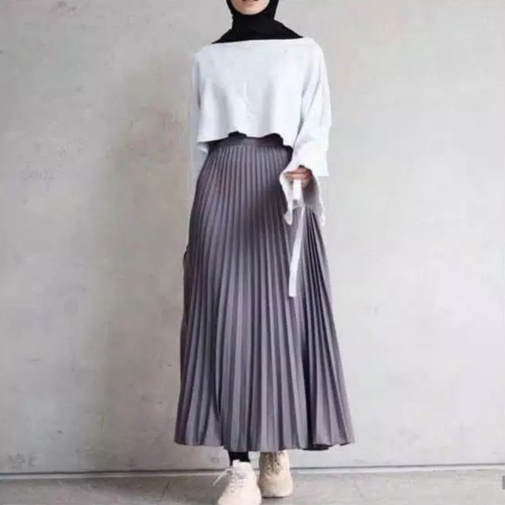 Rok plisket murah warna kumplit (BISA BAYAR DITEMPAT)