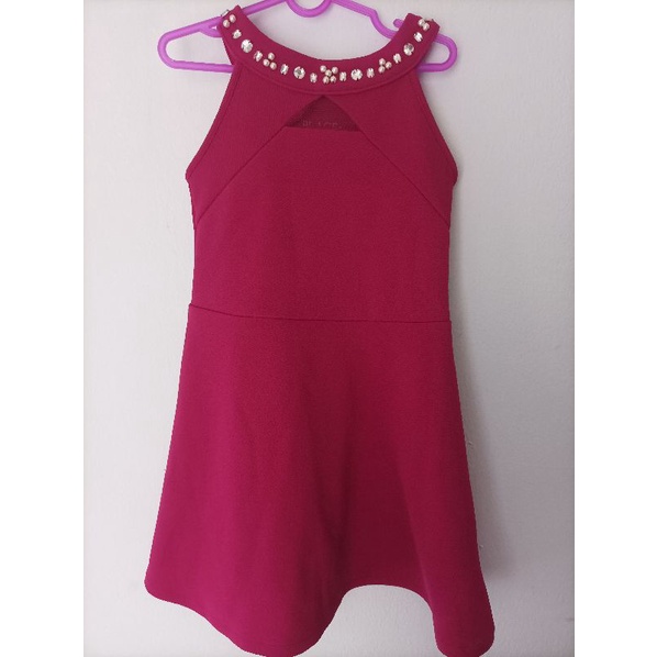 dress anak warna magenta sz 4