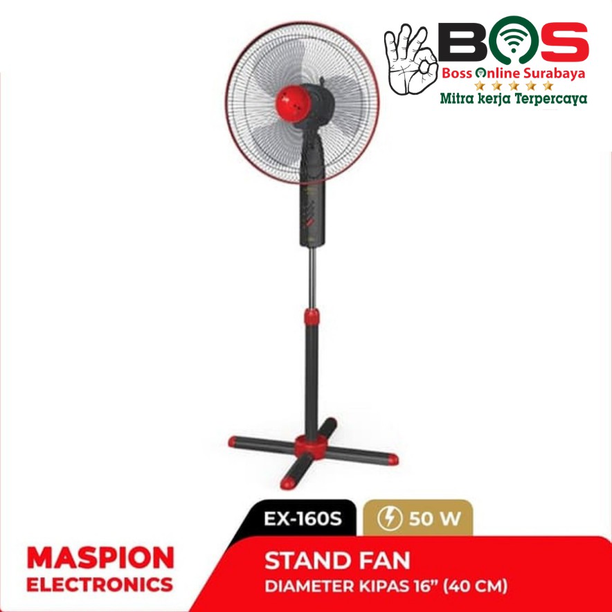 Kipas Angin Berdiri Stand Fan Kaki Silang 16 Inch Maspion EX-160S