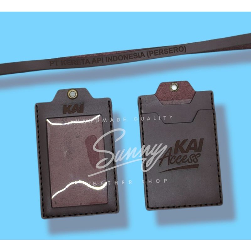 

Gantungan id card kulit asli