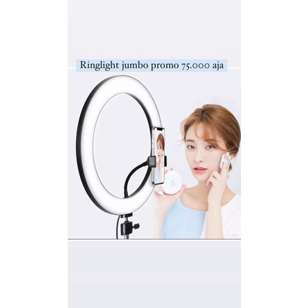(PAP) Lampu Premium Ring Light LED Jumbo 26cm Lampu Ringlight Lampu Make-up - Ring White / ringlight
