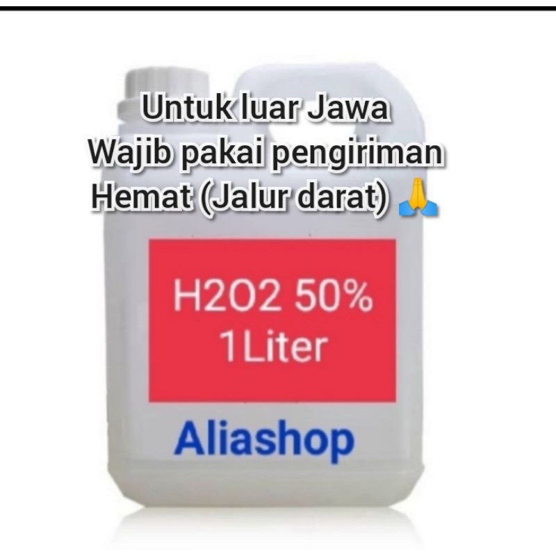 H2O2 50% (1LITER) HIDROGEN PEROKSIDA/CAIRAN PEMUTIH/PUPUK TANAMAN