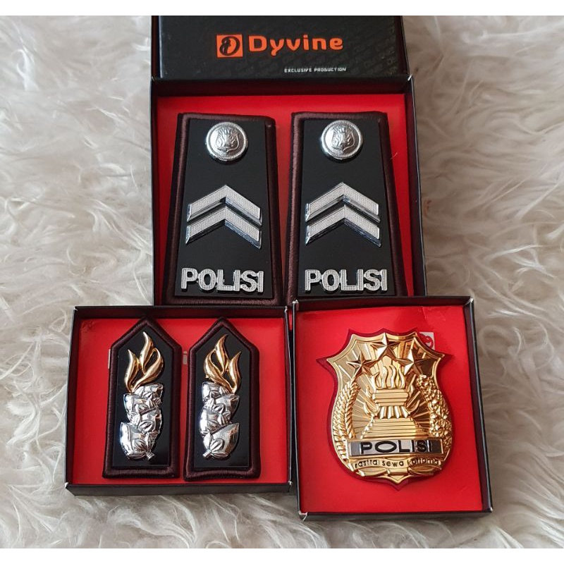 pangkat polisi/ pangkat pdh polisi/set pangkat mika list bordir kewenangan datar