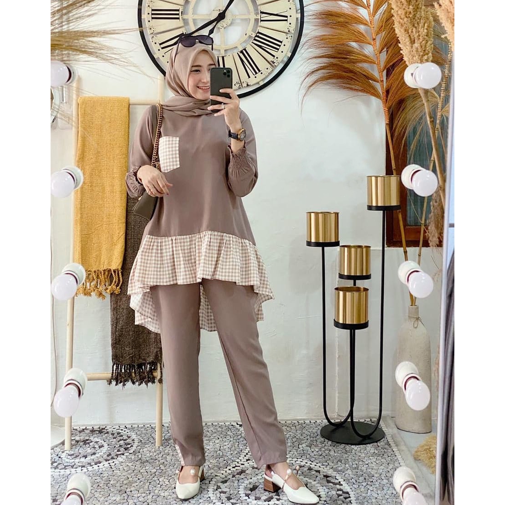 Razeta Set L XL Setelan Baju Muslim Wanita Terlaris