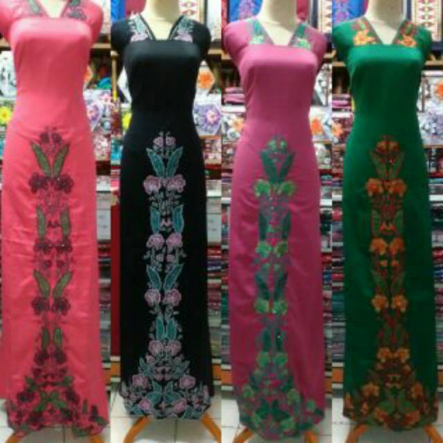 BAHAN BAJU GAMIS BORDIR TEMPEL ORGANDI