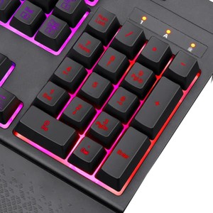 Redragon Keyboard Gaming Membrane Macro Palm Rest RGB K512RGB Shiva