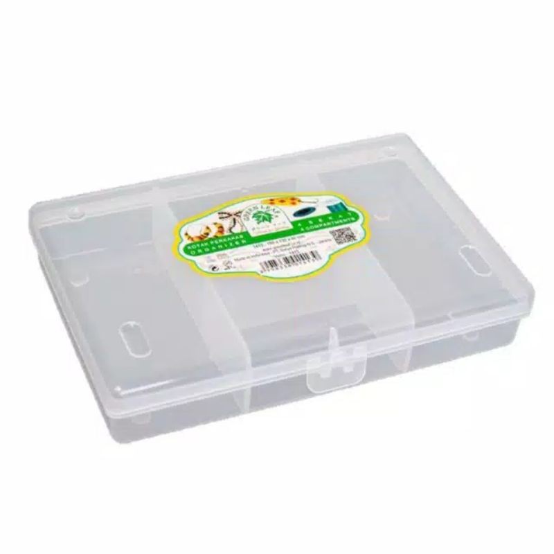 Kotak box plastik storage penyimpanan organizer 186x130x40 mm 4 sekat serbaguna aksesoris perkakas