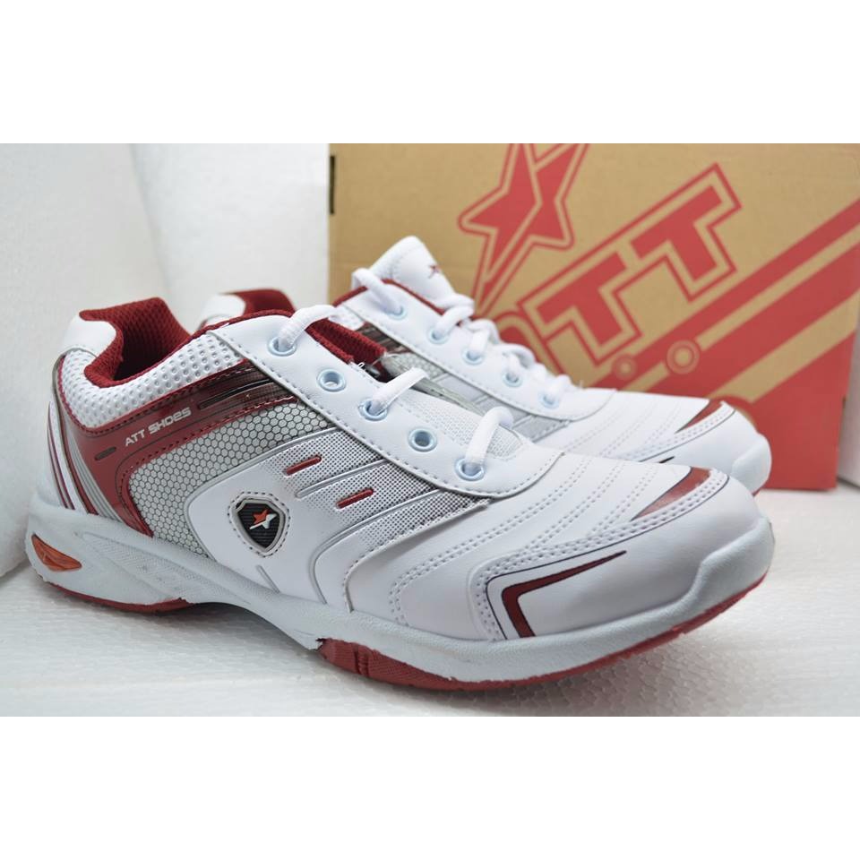 IMPORT Sepatu Att Tnt 621 Putih/merah, Sepatu Sport Laki, Sepatu Pria TERBARU