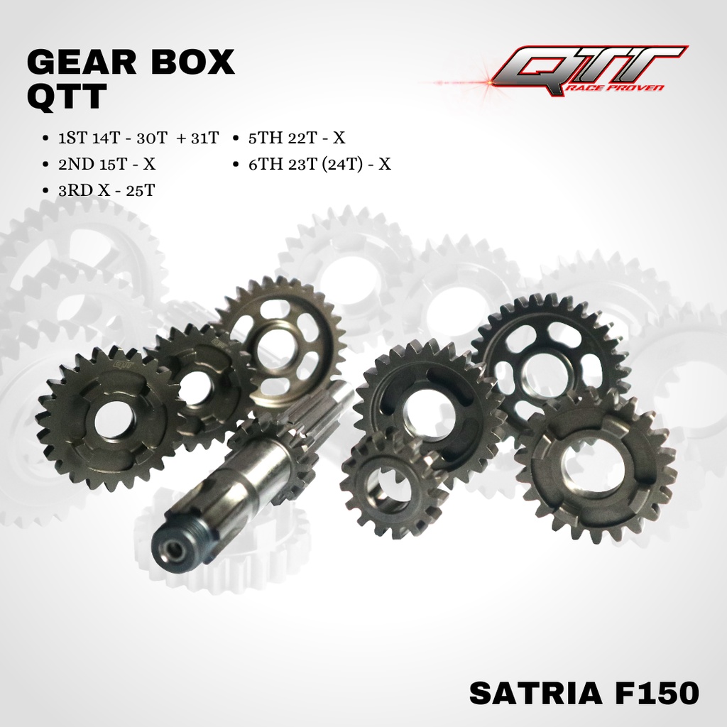 Gear Rasio Gear Box QTT Satria fu 150 PORTING