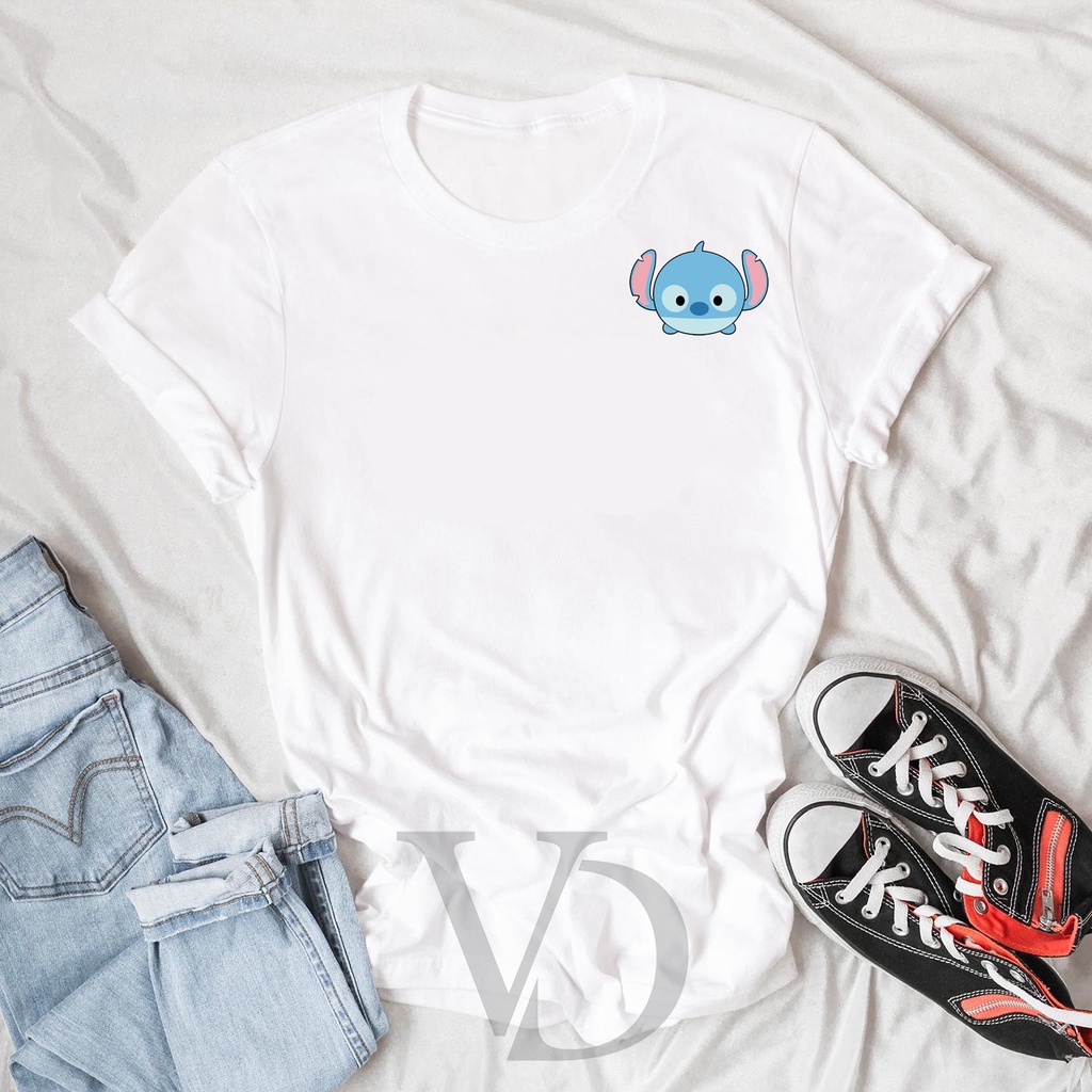 BISA COD KAOS STITCH DISNEY / ATASAN KAOS ATASAN UNISEX  BAJU LENGAN PENDEK / TUMBLR TEE