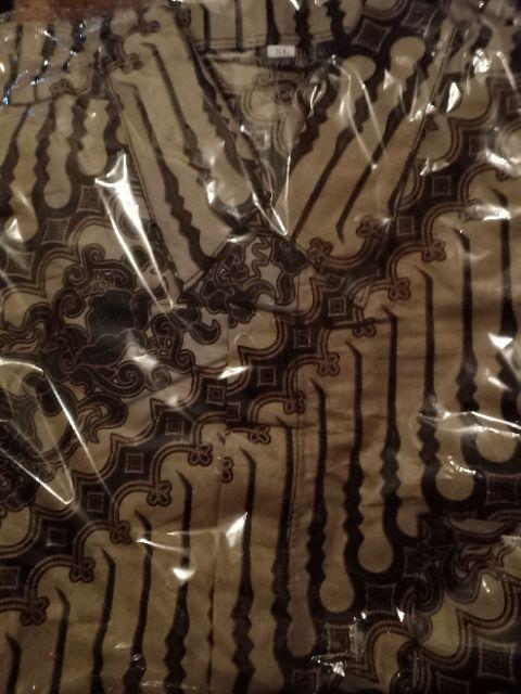 Asifa Batik Hrb026 Kenongo Kemeja Tosca Pendek Pekalongan Padi M L Xl Sogan Tulis Halus Kemeja Batik