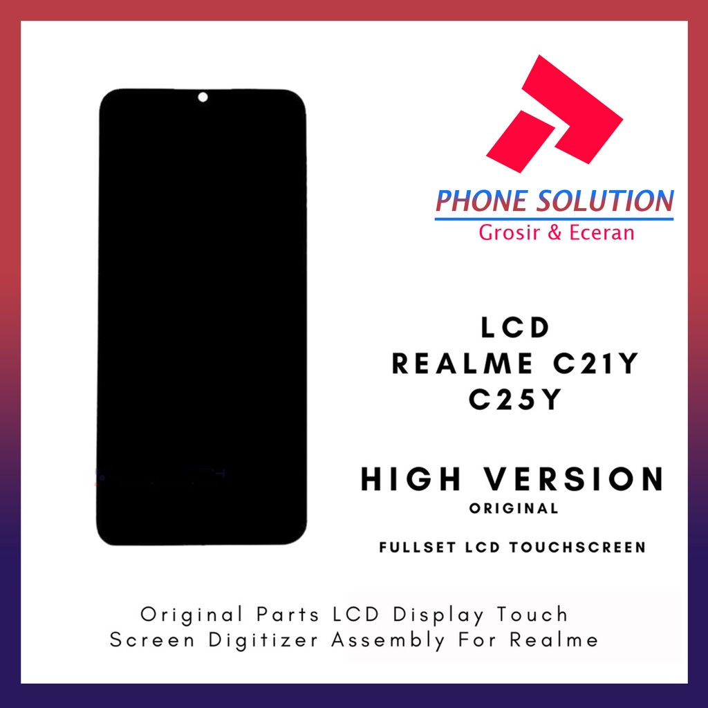 LCD Oppo Realme C21Y / LCD Oppo Realme C25Y ORIGINAL 100% Fullset Touchscreen - Parts Kompatible Dengan Produk Oppo // Supplier LCD Oppo - Garansi 1 Bulan