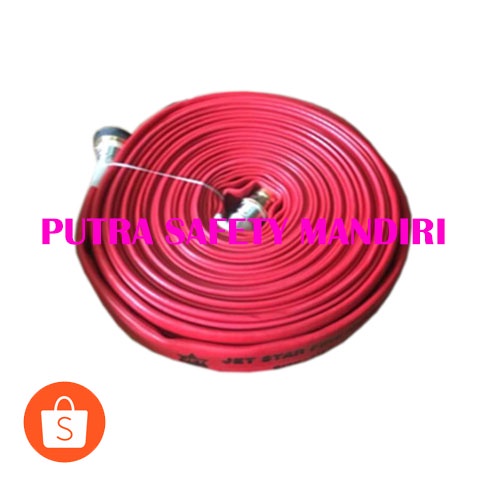 FIRE HOSE RUBBER RED JETSTAR 2,5 INCH X 30 METER SELANG PEMADAM KEBAKARAN KARET COUPLING MACHINO