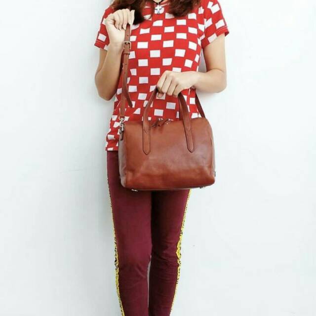 Minor defect tas fossil sydney satchel bag