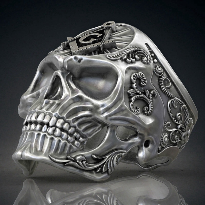 Cincin Gothic Bahan Stainless Steel Gaya Punk Gothic untuk Wanita