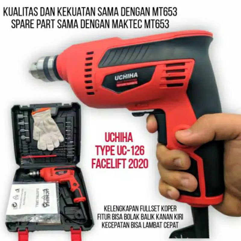 Bor listrik 10 MM Merek uchiha type Uc -126 tekhnologi Japan