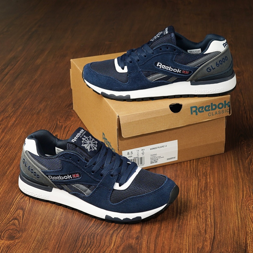 SEPATU REEBOK GL 6000 NAVY WHITE ORIGINAL VIETNAM BNIB