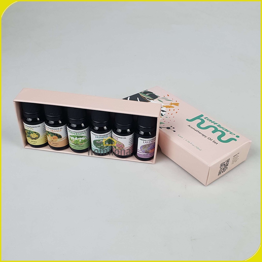 Pure Aroma Essential Fragrance Oil Minyak Aromatherapy Paket 6 8 atau 12 Botol Taffware HUMI