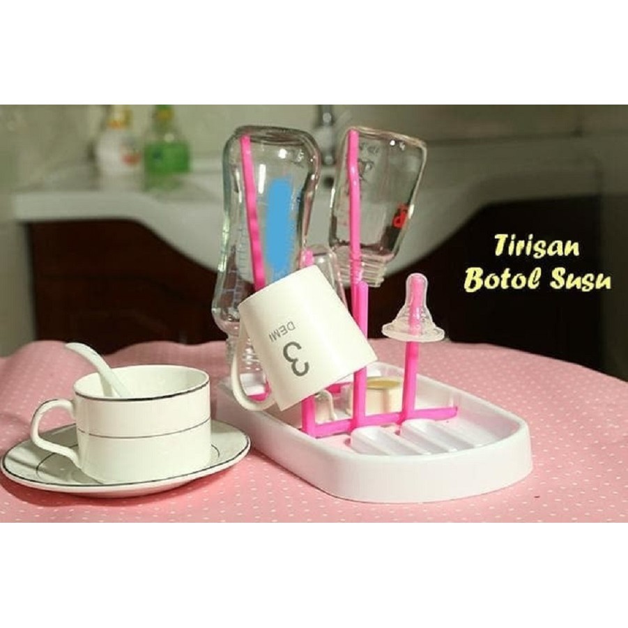 Rak Botol Susu &amp; Gelas Tirisan Dot Mug Drying Rack