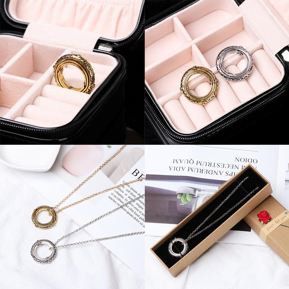 Lily Kalung Cincin Bola Astronomi Mode Cosmic Universe Rotating Clamshell